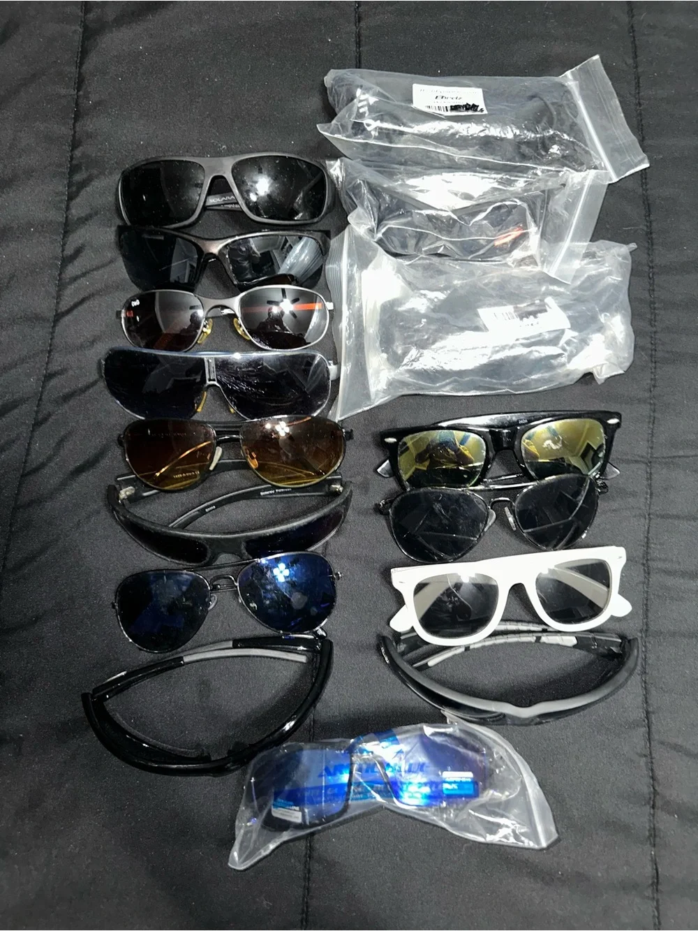 Lot of 16 Men’s Sun Glasses Amazing Condition Different Designs See Photos